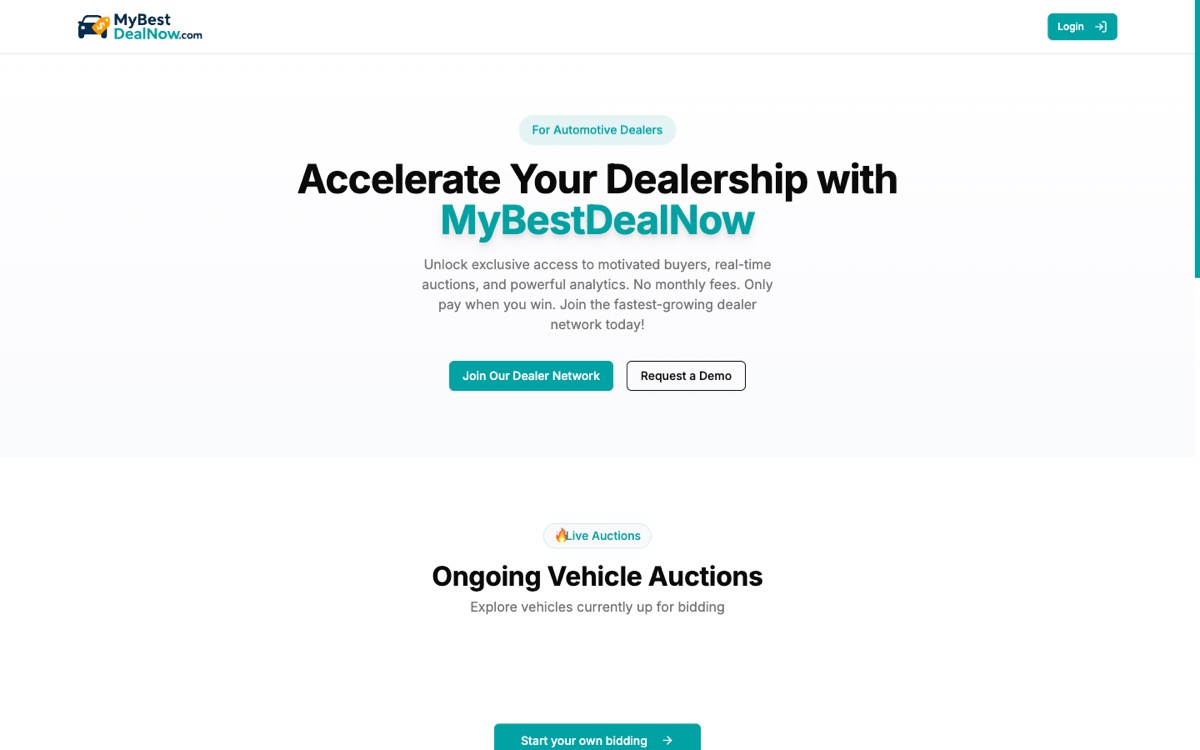MyBestDealNow — Dealer Portal screenshot