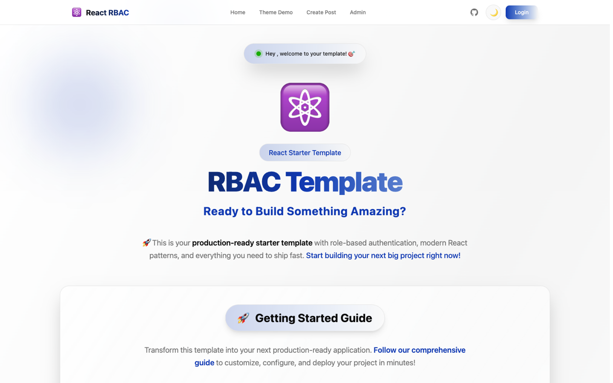 React Data Router Template screenshot